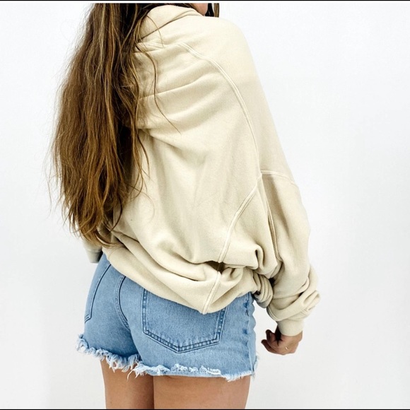 Free People L Cream Oversized Jacket - Picture 9 of 9